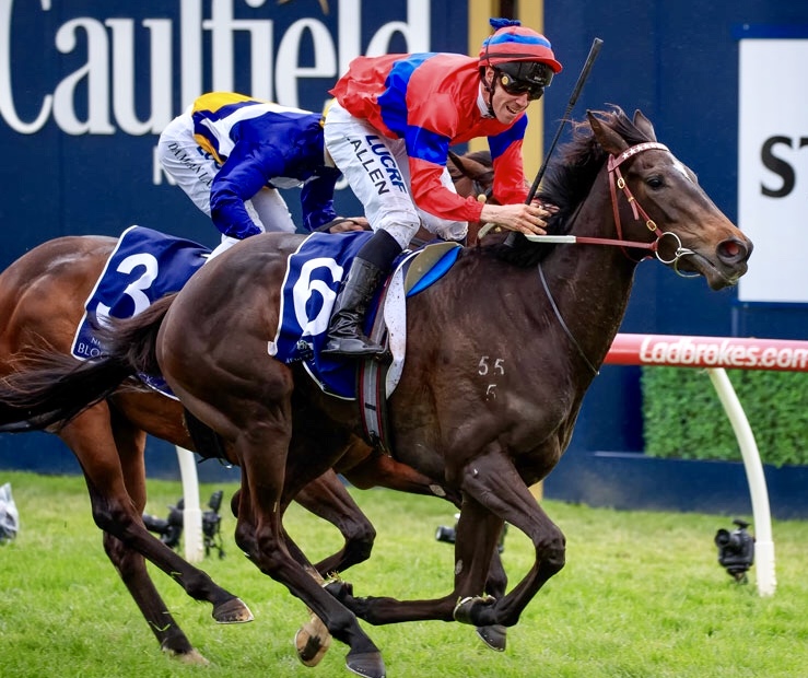 Verry Elleegant winning the Ethereal Stakes G3 at Caulfield